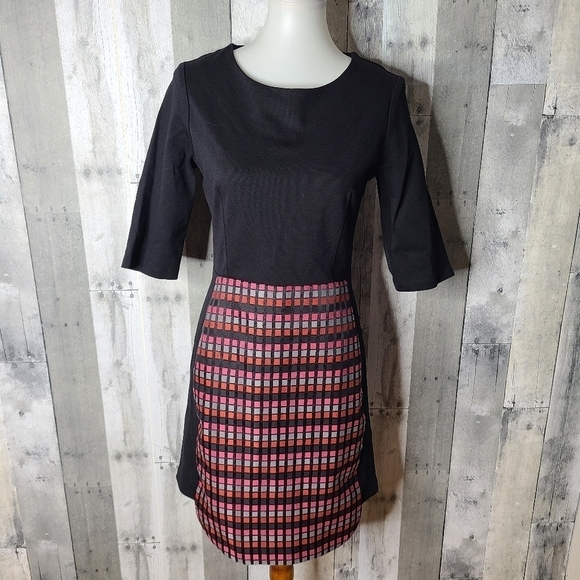 Hutch Size 8 Multicolor Square Print Dress - Picture 1 of 5